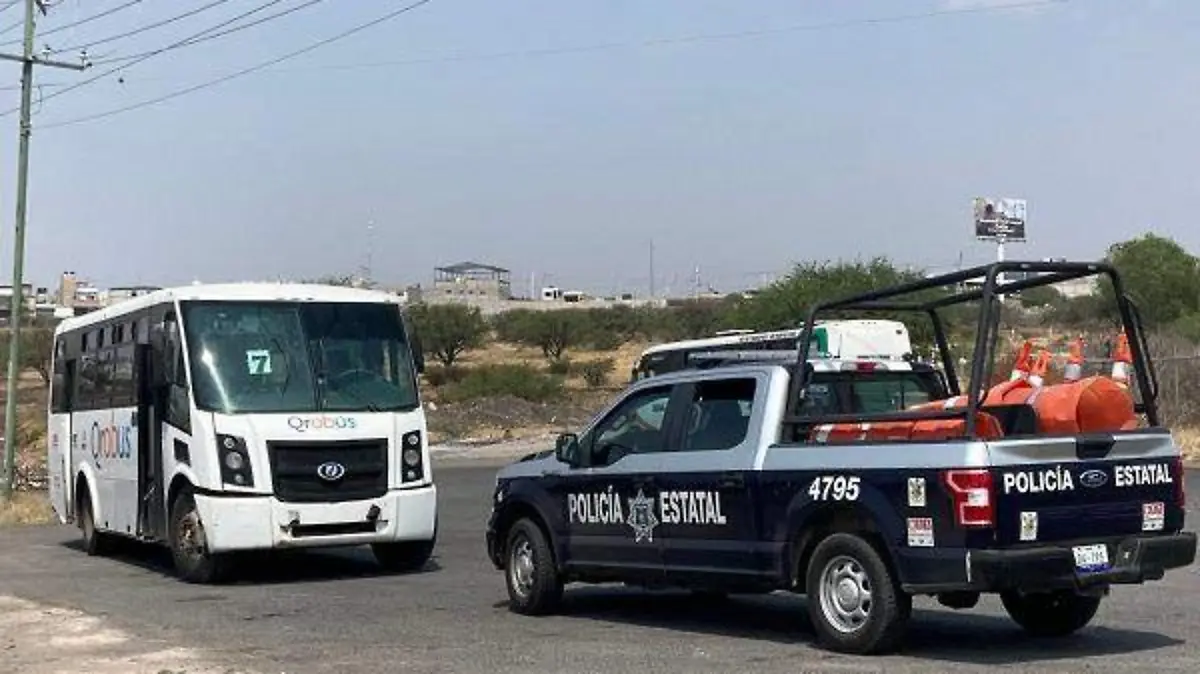 roban ruta de transporte público